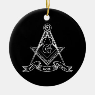 Freimaurersymbol Keramik Ornament