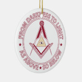Freimaurersymbol Keramik Ornament (Rechts)