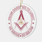 Freimaurersymbol Keramik Ornament (Links)