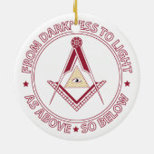 Freimaurersymbol Keramik Ornament (Hinten)