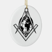 Freimaurersymbol Keramik Ornament (Rechts)