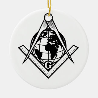 Freimaurersymbol Keramik Ornament