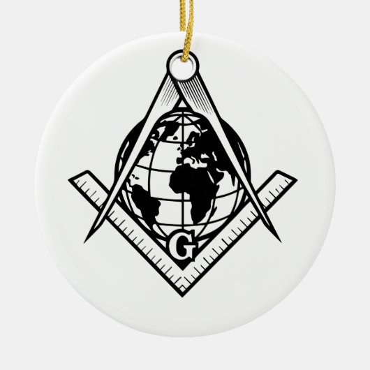 Freimaurersymbol Keramik Ornament (Vorne)