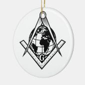 Freimaurersymbol Keramik Ornament (Links)