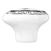 Freimaurersymbol Keramikknauf (Seitenansicht)