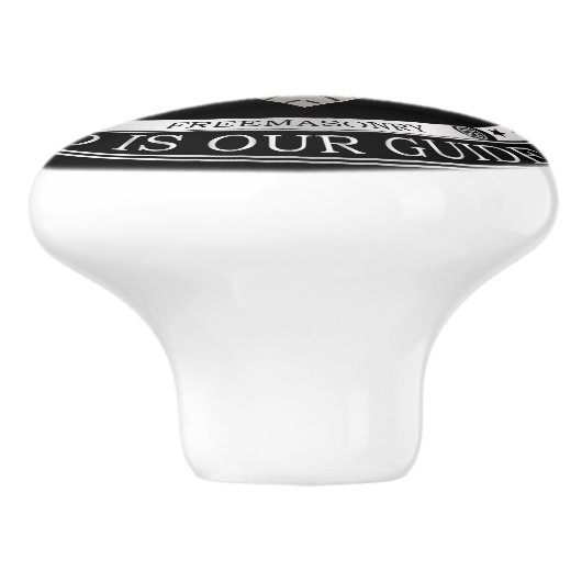 Freimaurersymbol Keramikknauf (Seitenansicht)