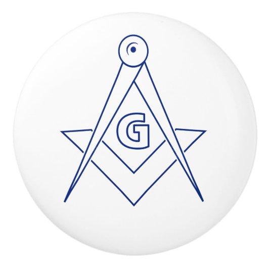 Freimaurersymbol Keramikknauf (Vorderseite)