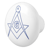 Freimaurersymbol Keramikknauf (Rechts)