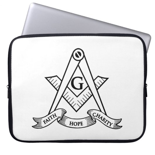 Freimaurersymbol Laptopschutzhülle (Vorderseite)