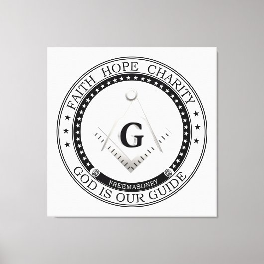 Freimaurersymbol Leinwanddruck (Vorderseite)