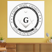 Freimaurersymbol Leinwanddruck (Insitu (Wohnzimmer))