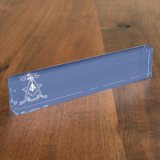 Freimaurersymbol Namensplakette (Seite)