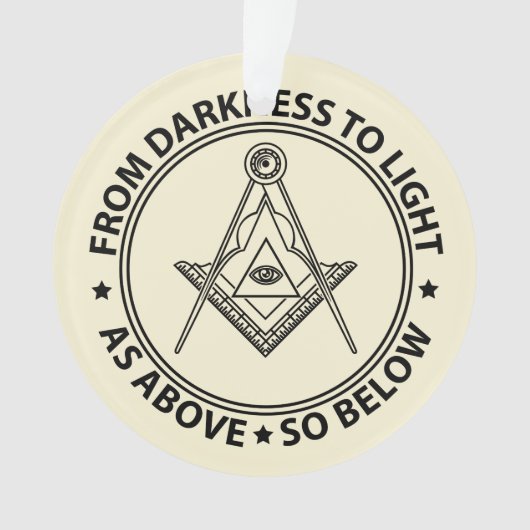 Freimaurersymbol Ornament (Vorderseite)