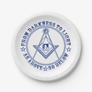 Freimaurersymbol Pappteller