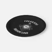 Freimaurersymbol Pappteller (Schrägansicht)