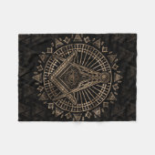 Freimaurersymbol Platz und Kompasse Fleecedecke (Vorderseite (Horizontal))