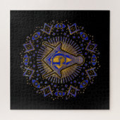 Freimaurersymbol Platz und Kompasse Puzzle (Horizontal)