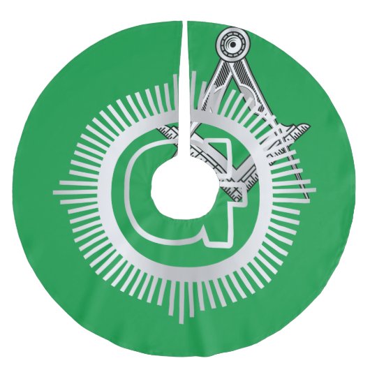 Freimaurersymbol Polyester Weihnachtsbaumdecke (Vorderseite)