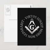 Freimaurersymbol Postkarte (Vorne/Hinten)