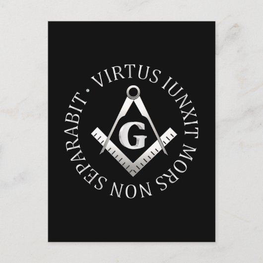 Freimaurersymbol Postkarte (Vorderseite)