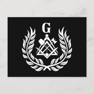 Freimaurersymbol Postkarte