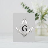 Freimaurersymbol Postkarte (Stehend Vorderseite)