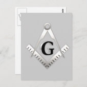 Freimaurersymbol Postkarte (Vorne/Hinten)