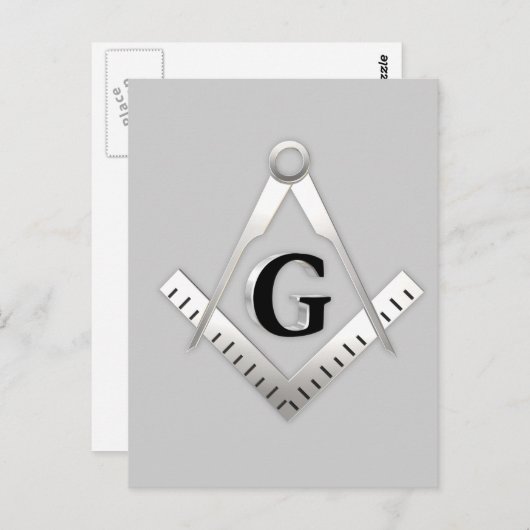 Freimaurersymbol Postkarte (Vorne/Hinten)