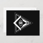 Freimaurersymbol Postkarte (Vorne/Hinten)