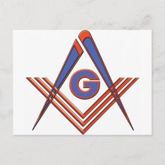 Freimaurersymbol Postkarte