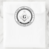 Freimaurersymbol Runder Aufkleber (Tasche)
