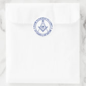 Freimaurersymbol Runder Aufkleber (Tasche)