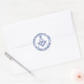 Freimaurersymbol Runder Aufkleber (Umschlag)