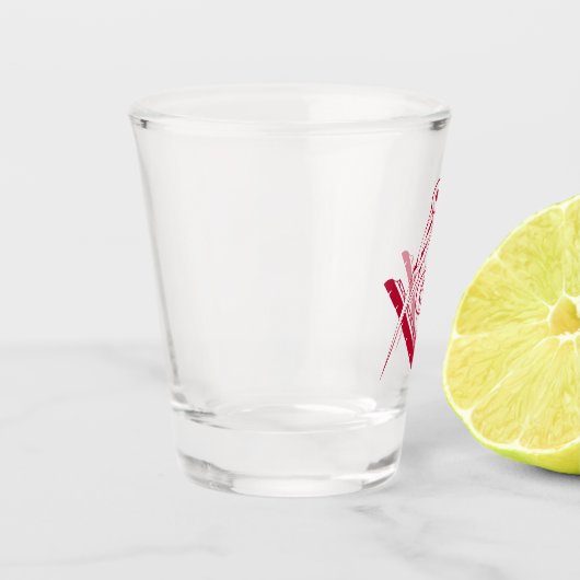 Freimaurersymbol Schnapsglas (Links)