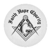 Freimaurersymbol Schneidebrett (Vorderseite)