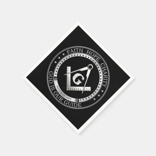Freimaurersymbol Serviette (Ecke)