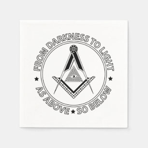 Freimaurersymbol Serviette