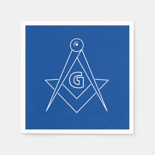 Freimaurersymbol Serviette (Vorderseite)