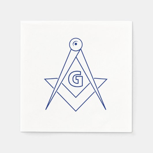 Freimaurersymbol Serviette (Vorderseite)