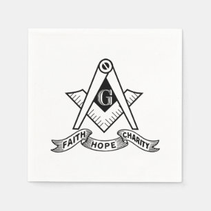 Freimaurersymbol Serviette