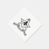 Freimaurersymbol Serviette (Ecke)