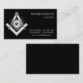 Freimaurersymbol Visitenkarte (Vorne/Hinten)