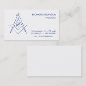 Freimaurersymbol Visitenkarte (Vorne/Hinten)