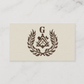 Freimaurersymbol Visitenkarte (Rückseite)