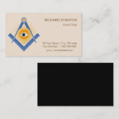 Freimaurersymbol Visitenkarte (Vorne/Hinten)