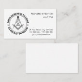 Freimaurersymbol Visitenkarte (Vorne/Hinten)