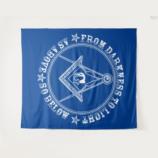 Freimaurersymbol Wandteppich (Vorderseite (Horizontal))