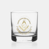 Freimaurersymbol Whiskyglas (Vorderseite)