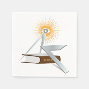 Freimaurersymbolen Serviette