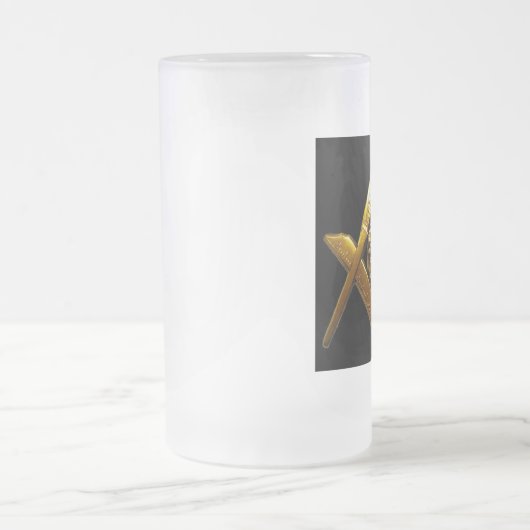 FreimaurerTasse Mattglas Bierglas (Mittel)